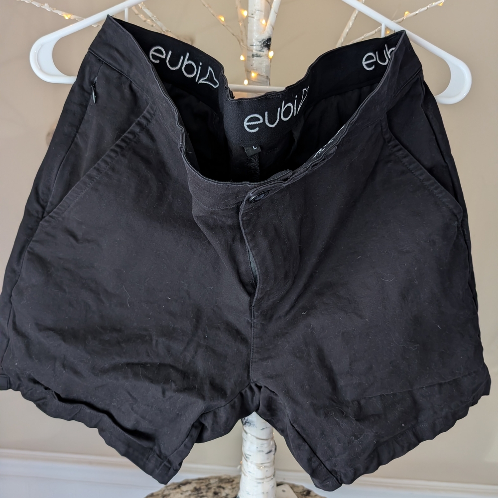 Black Men’s Flat Front Shorts